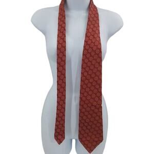 Vintage Embassy Schwobilt Cloth Brown Pink 60s Neck Tie Necktie funky geometric
